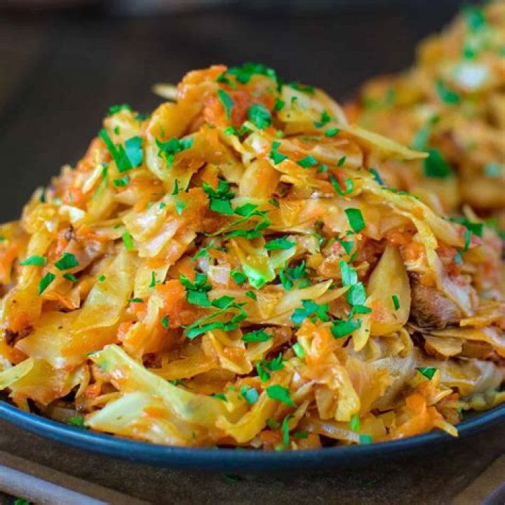 Tangy side dish with shredded cabbage