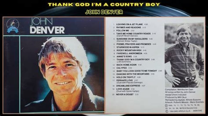 Thank God ___ Country Boy (John Denver hit): 2 wds.