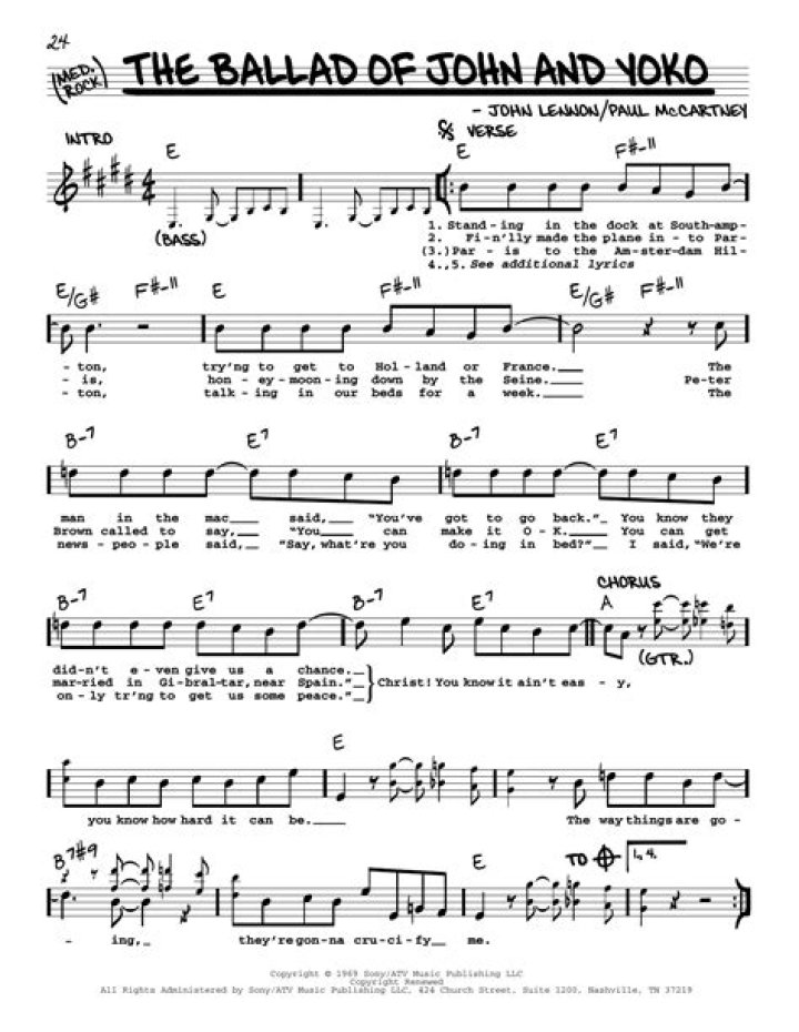 The Ballad of John and ___ (Beatles song)