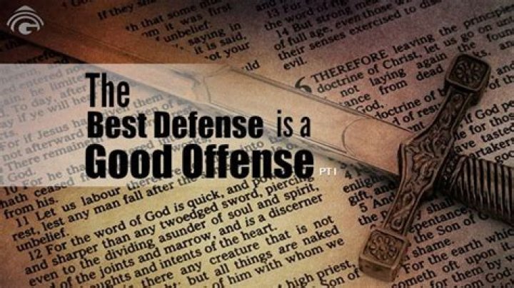 The best defense ___ good offense: 2 wds.