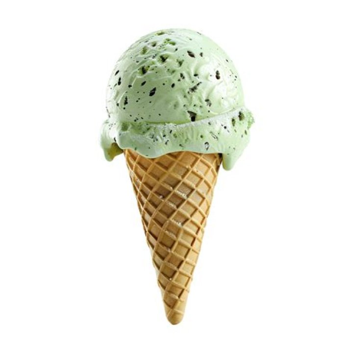The flavor of green ice cream often