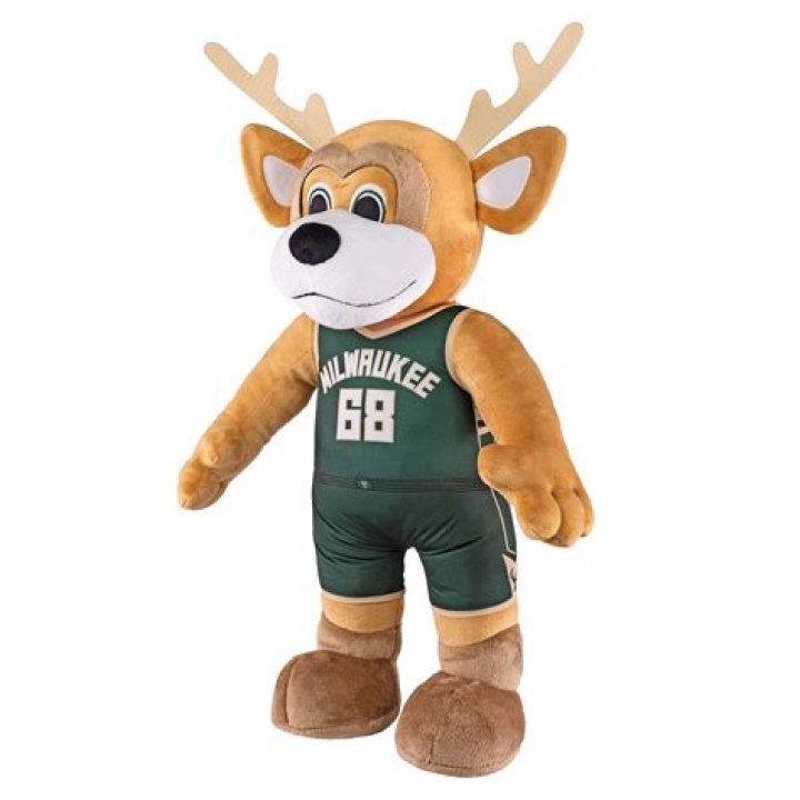 The Milwaukee Bucks' mascot Bango for one