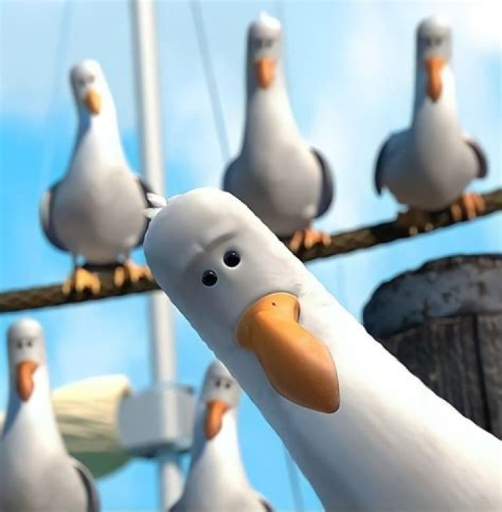 The only word said by the seagulls in Finding Nemo