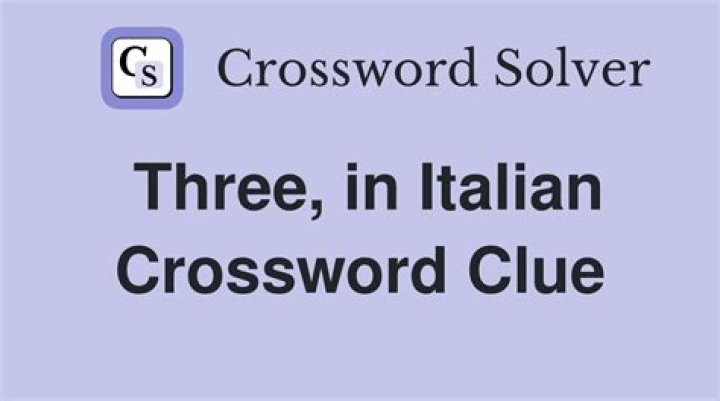 Three in Italian
