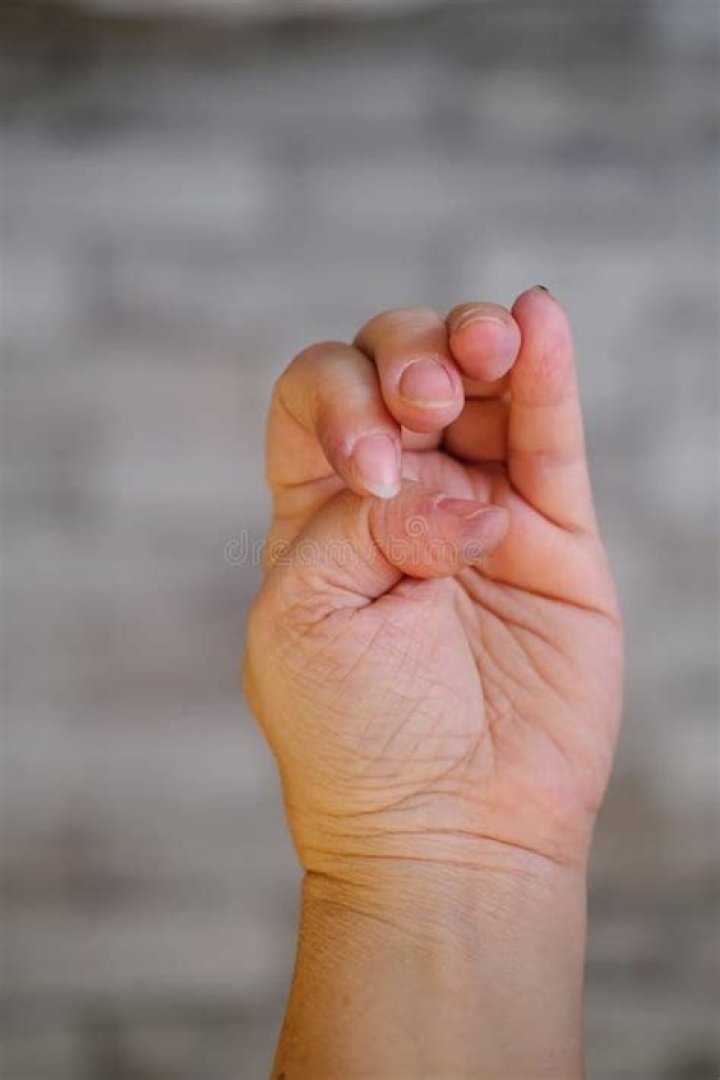 Tightly clenched hand