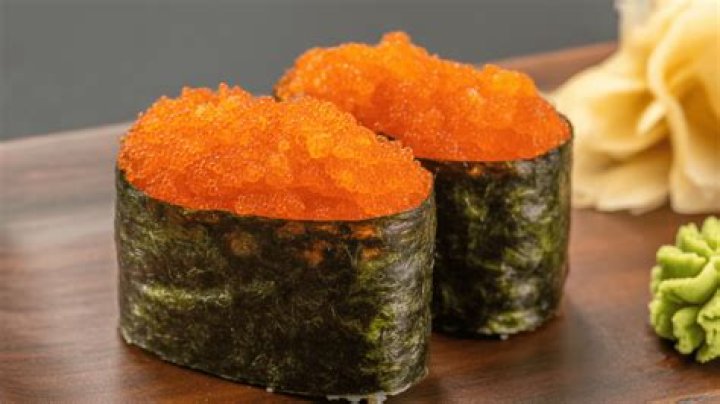 Tiny eggs used in sushi