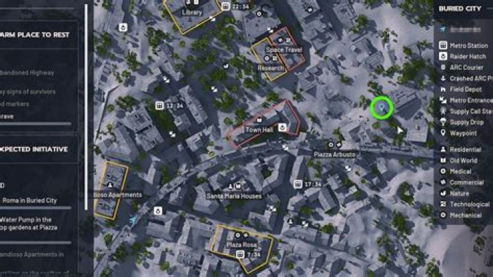 ___ to rest (buried)