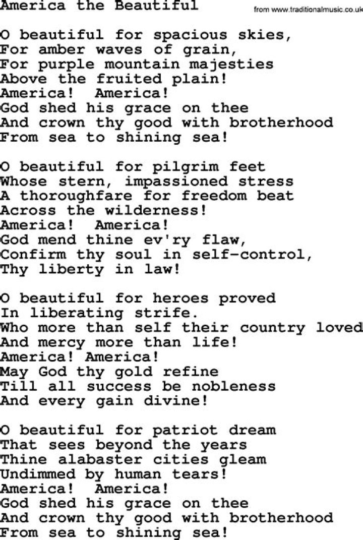 ... to shining ___ (America the Beautiful lyric)