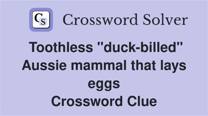 Toothless duck-billed Aussie mammal that lays eggs