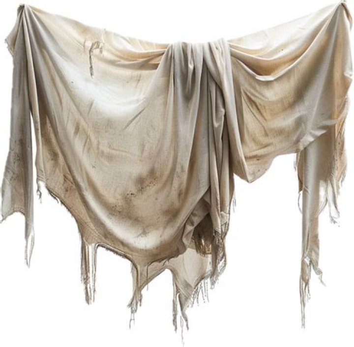 Torn-up piece of fabric