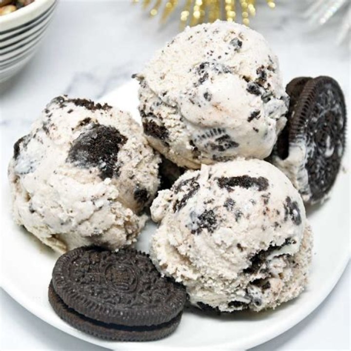 Typical cookie in cookies and cream