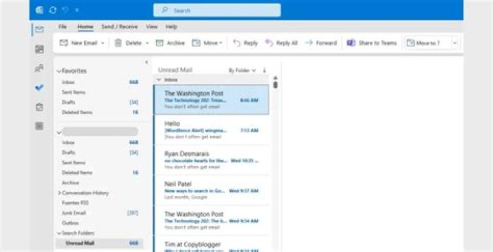 Unread email folder: Hyph.