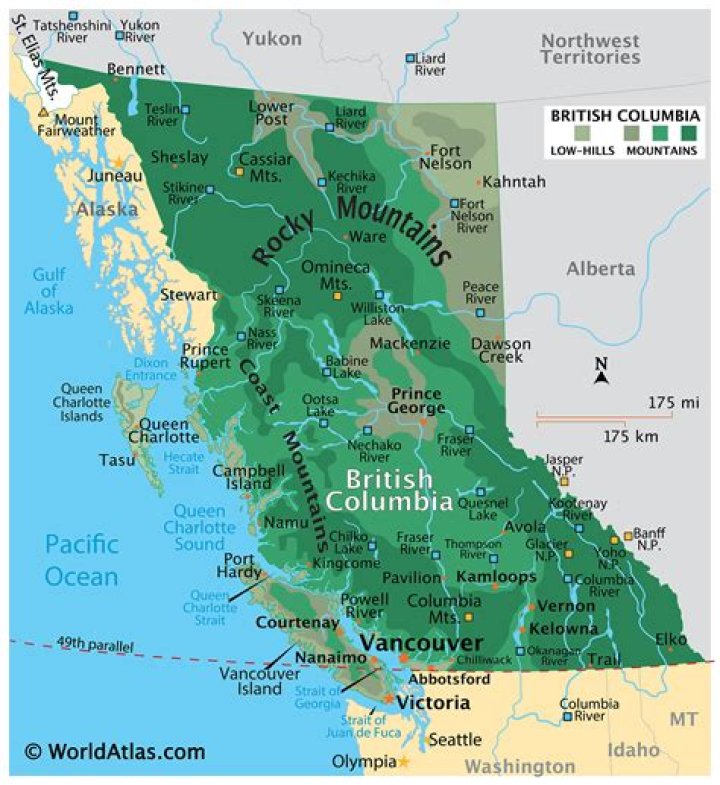 US state that borders British Columbia