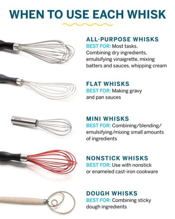 Uses a whisk for example