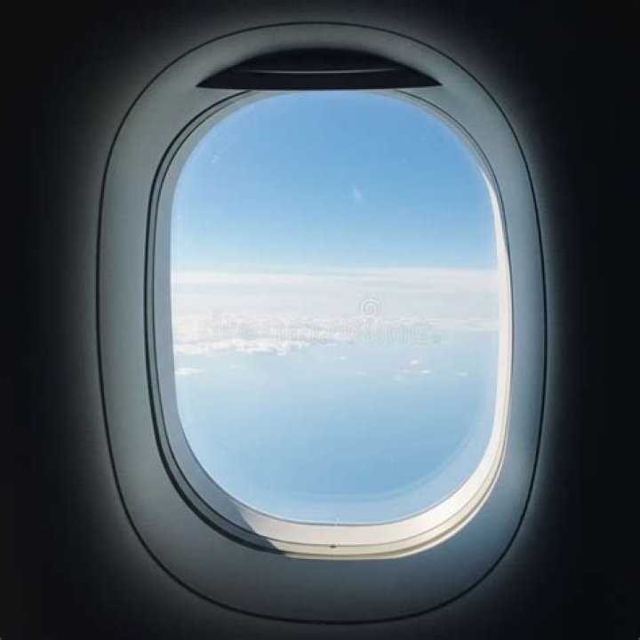 View through an airplane window