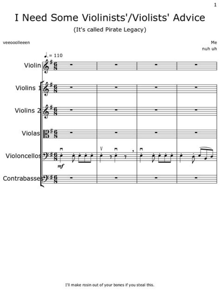 Violinist's or violist's need