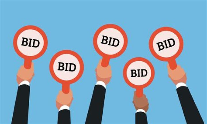 What ___ bid? (question at an auction): 2 wds.