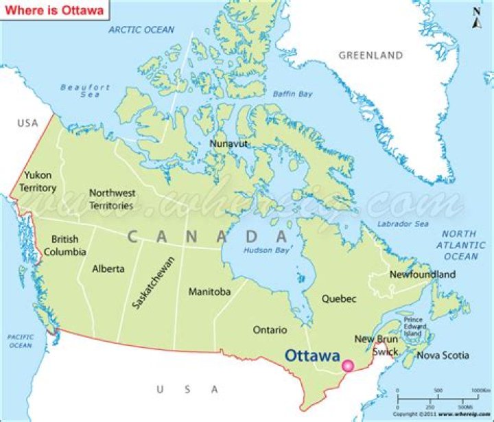 Where Ottawa and Toronto are