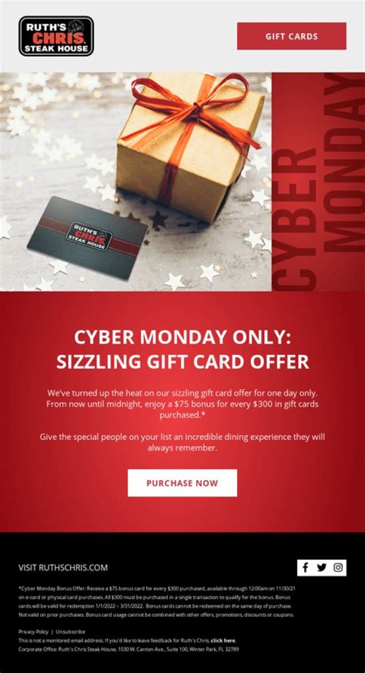 Word in many Cyber Monday emails