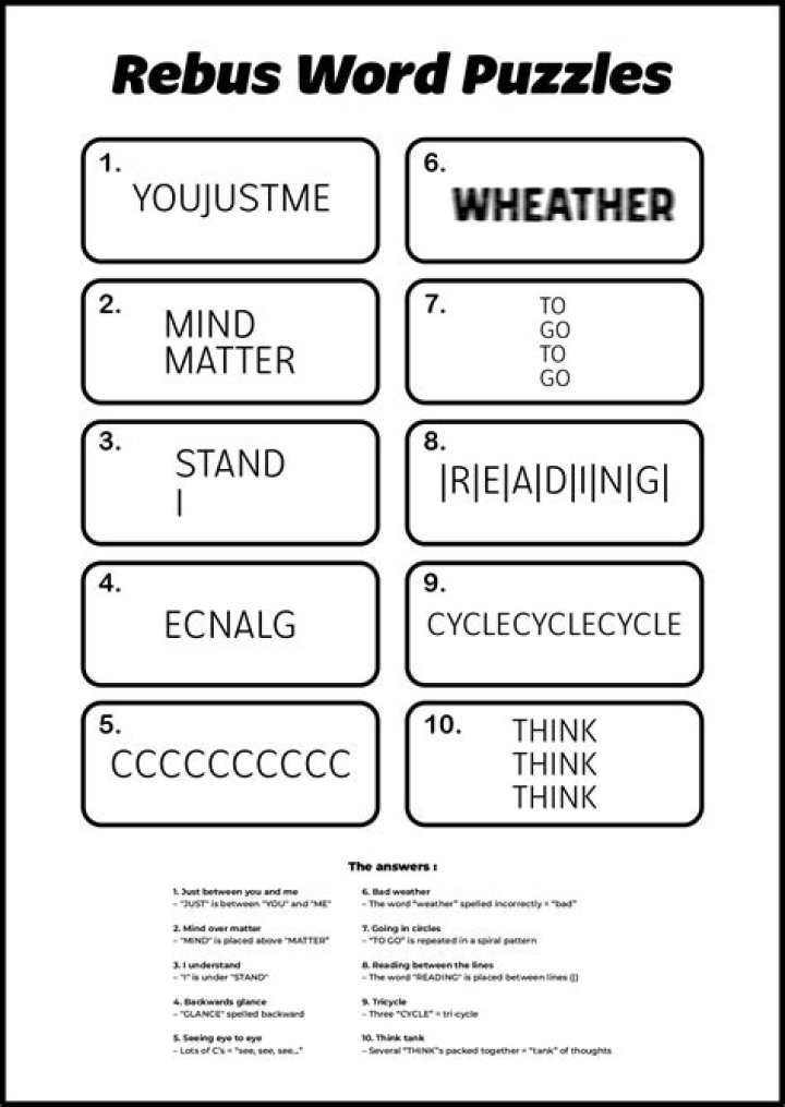 Word puzzle with pictures