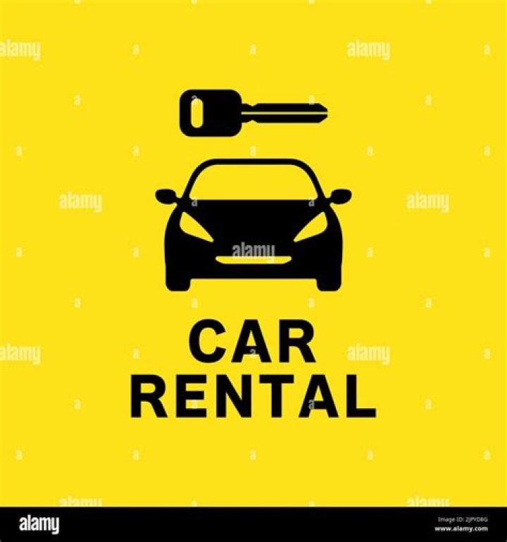 Yellow rental vehicle