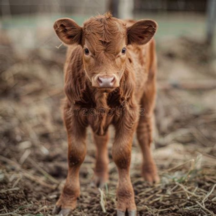 Young farm animal with wool